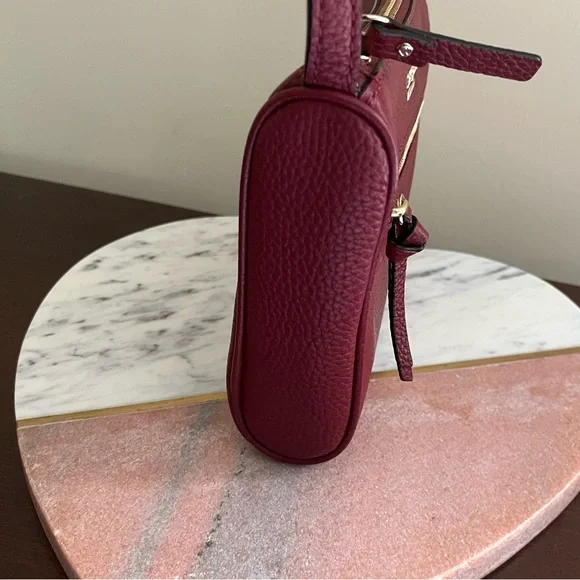 Kate Spade Red Leather Crossbody Purse Gold Hardware - Picture 8 of 11